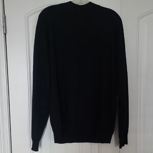 Cezani Elegant Black Crewneck Sweater for Men